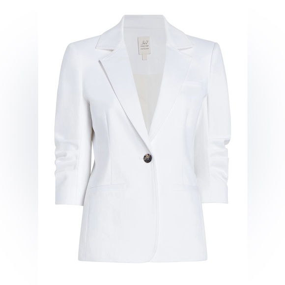 NEW NWT Cinq A Sept Khloe Denim Blazer Jacket White - Picture 2 of 11